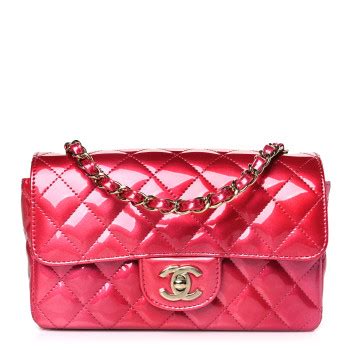 chanel patent calfskin quilted mini